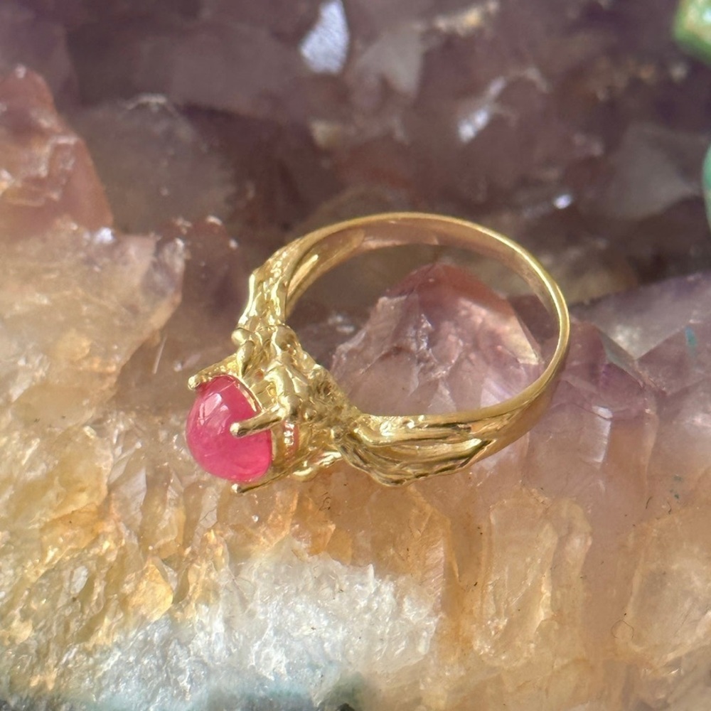Ruby Gold Over Sterling Silver Ring - image 4